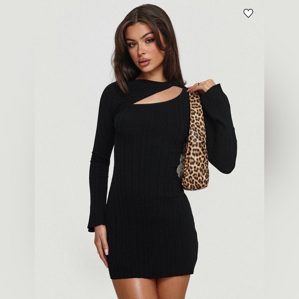 Princess Polly Elegant Black Long Sleeve Dress Cookson mini black dress size s/m